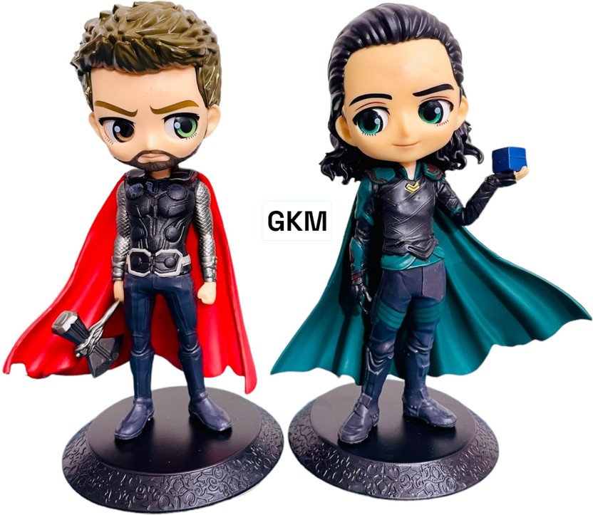GKM GKM Avengers Thor & Loki Combo Q posket action figure for office/study table(Multicolor) - Flipkart Deal