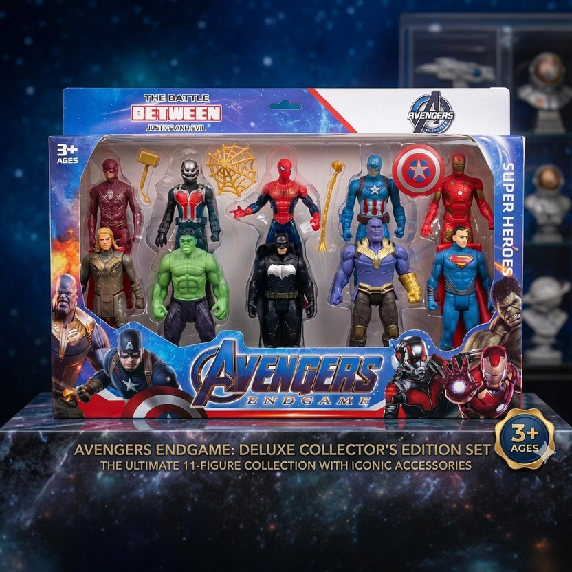 BAIRNINO BAIRNINO Avengers Superhero Toy Set of 10 | Spider-Man Batman Superman & more(Multicolor) - Flipkart Deal