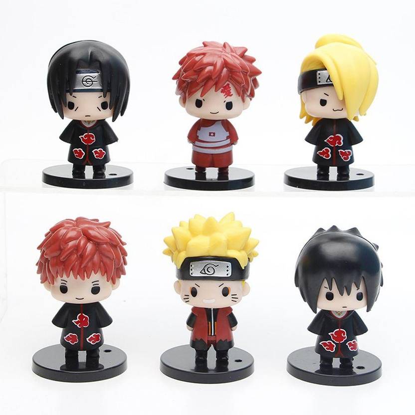 kawaii kart Naruto Mini Pop Action Figures Set Of 6 Set BNaruto