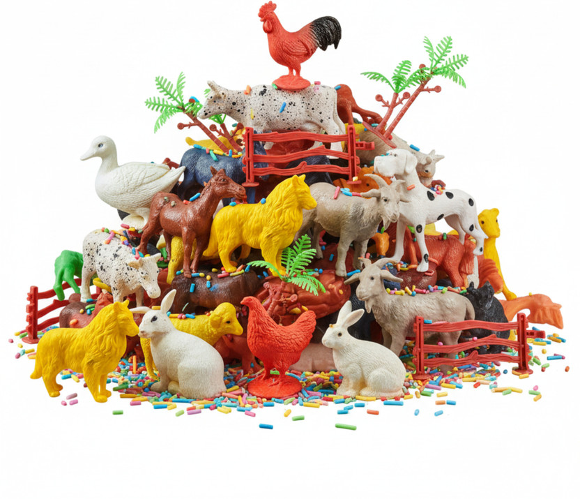 ZESTHOME 17 Pcs Realistic Farm Animal Toys set for Endless Fun –Perfect Gift for Kids(Multicolor)