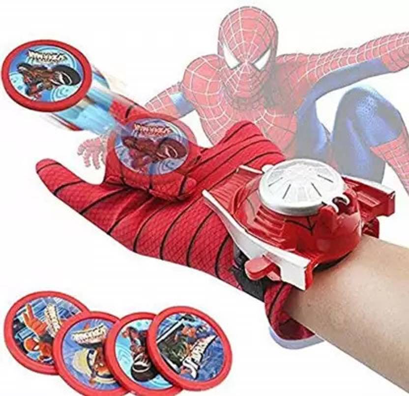 Just craft Ultimate Spiderman  Disc Launcher Shooter Glove Flying Disc Toy for Kids(Red