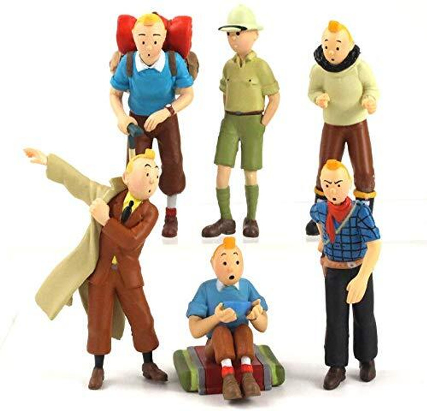 kenma kenma Tintin Aventures Set of 6 Action Figures Set B Model Toy Collectibles(Multicolor) - Flipkart Deal