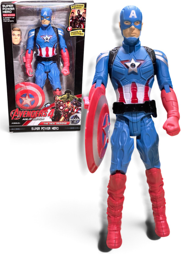 avengers avengers Toy Captain America Action Figure 11 Inch Toy with Shield for Kids(Blue, Black, Red) - Flipkart Deal