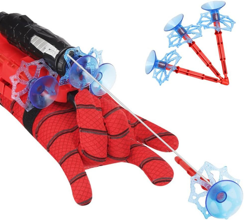 Playvista Kids Spider Web Launcher Toy Set with Heroic Web Shooting Action & Sticky Wall(Multicolor)