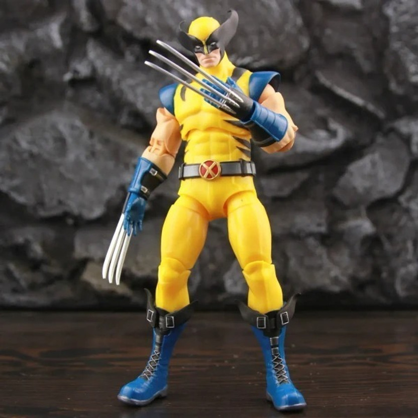 GT Gala Time Wolverine 17cm Action Figure - Movable Joints Collectible Figurine for Boys(Yellow)