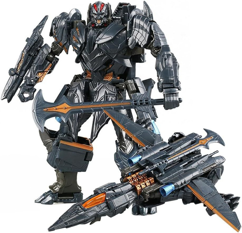 Metaformation 8-Inch Megatron Transforming Robot Toy – For Kids and Adults, Jet Mode(Black)