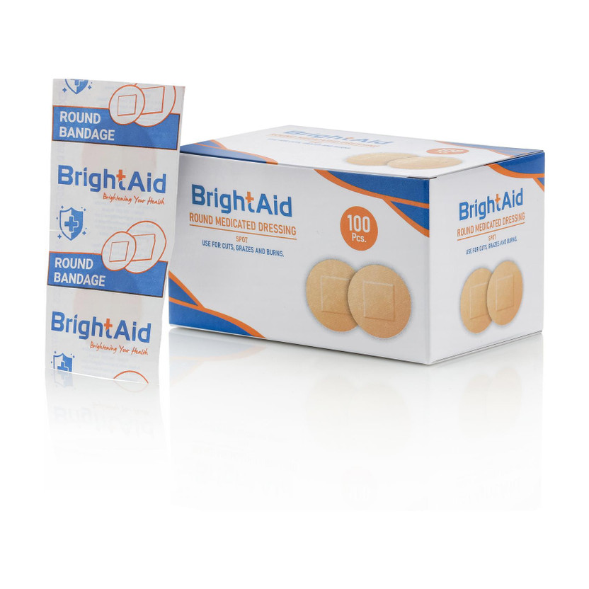 BRIGHT BRIGHT AID Round Bandage, Pack of 100 Adhesive Band Aid(Set of 1) - Flipkart Deal