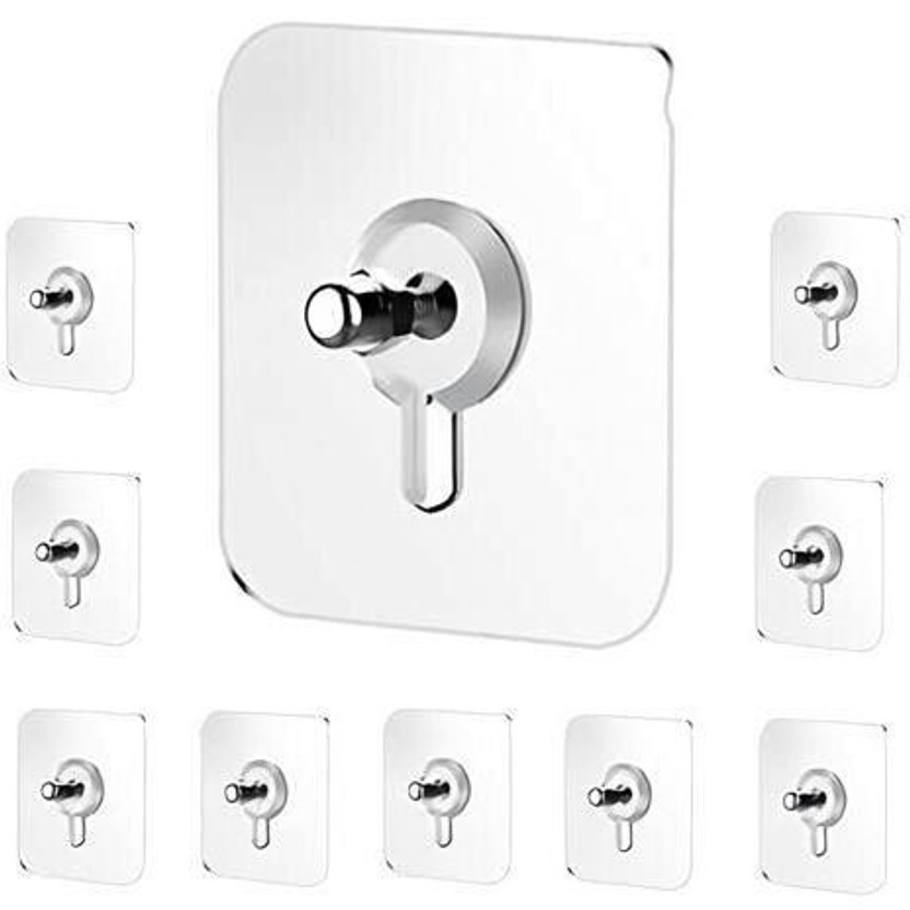 SWEET HOM DECOR Damage-free wall installation, Residue-free removal without wall damage screw(Set of 10, Multicolor)