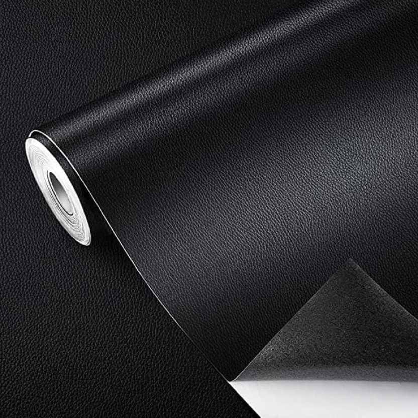 Jiyancreation Black Self-Adhesive Genuine Leather Repair Patch 30 x 60cm Leather(Set of 1, Black)