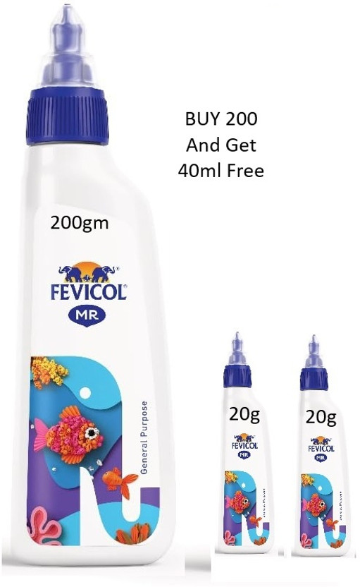 FEVICOL Combo Offer Free 40ml Craft Glue | Ultimate Adhesive| DIY Art & Craft Adhesive(200 ml)