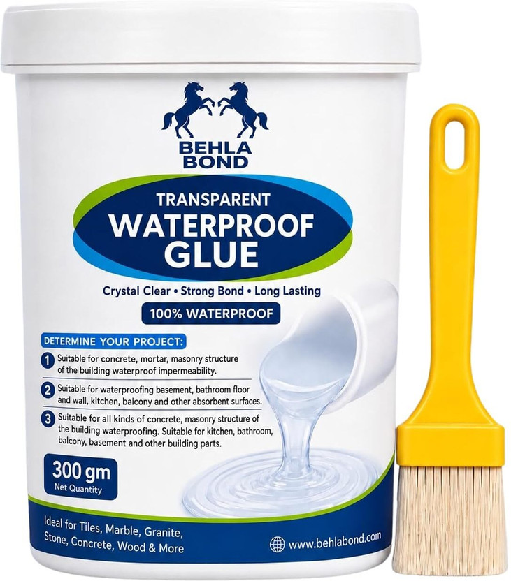 BEHLABOND BEHLABOND Transparent Waterproof Glue for Leakage, Epoxy Resin for Flooring, Crack Seal Adhesive(600 g) - Flipkart Deal