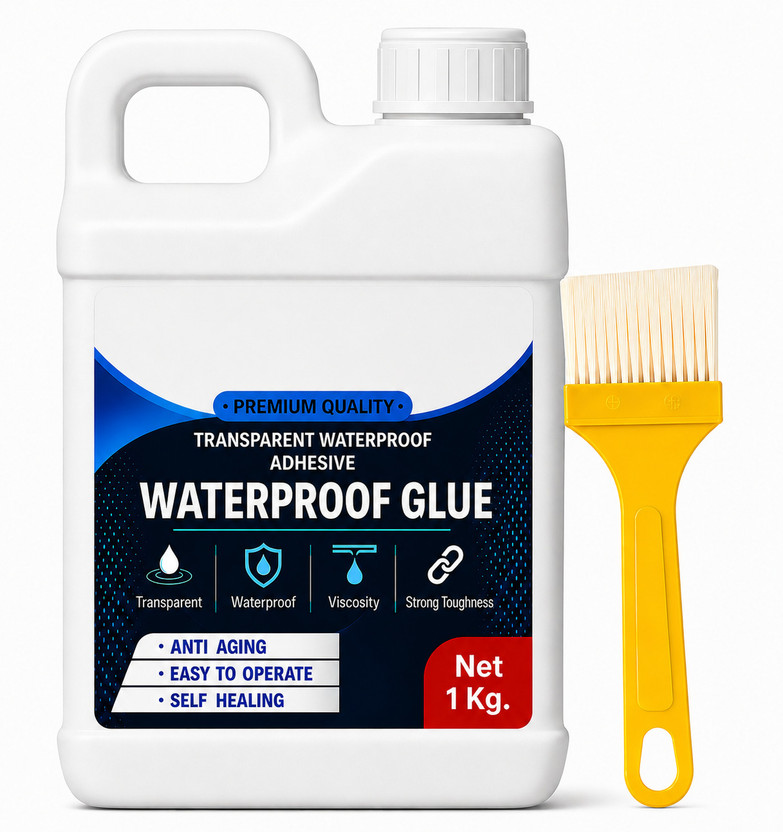 crownsmill Kiyano Waterproof glue Bathroom No Leak Adhesive (1 KG) with brush free Adhesive(1 kg)