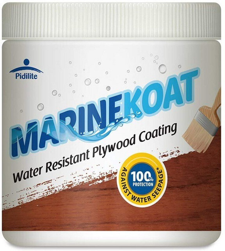 Pidilite Marinekoat Waterproof Plywood Coating Paint for Wood Surfaces Adhesive(500 ml)