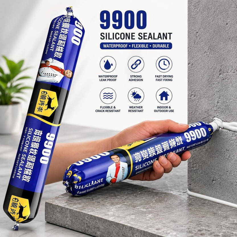 edufox Waterproof Silicone Sealant Glue -810ML Adhesive(810 g)