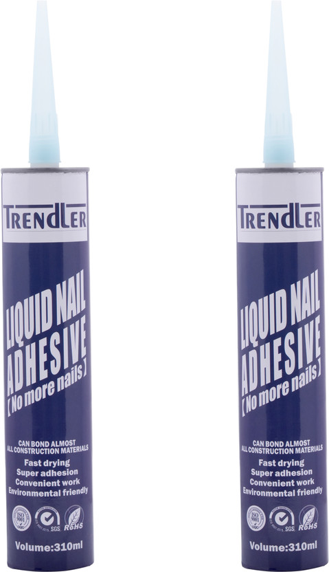 TRENDLER silicone White sealant for crack & joint filling in glass, wood,310 ML (pack-2) Adhesive(310 ml)