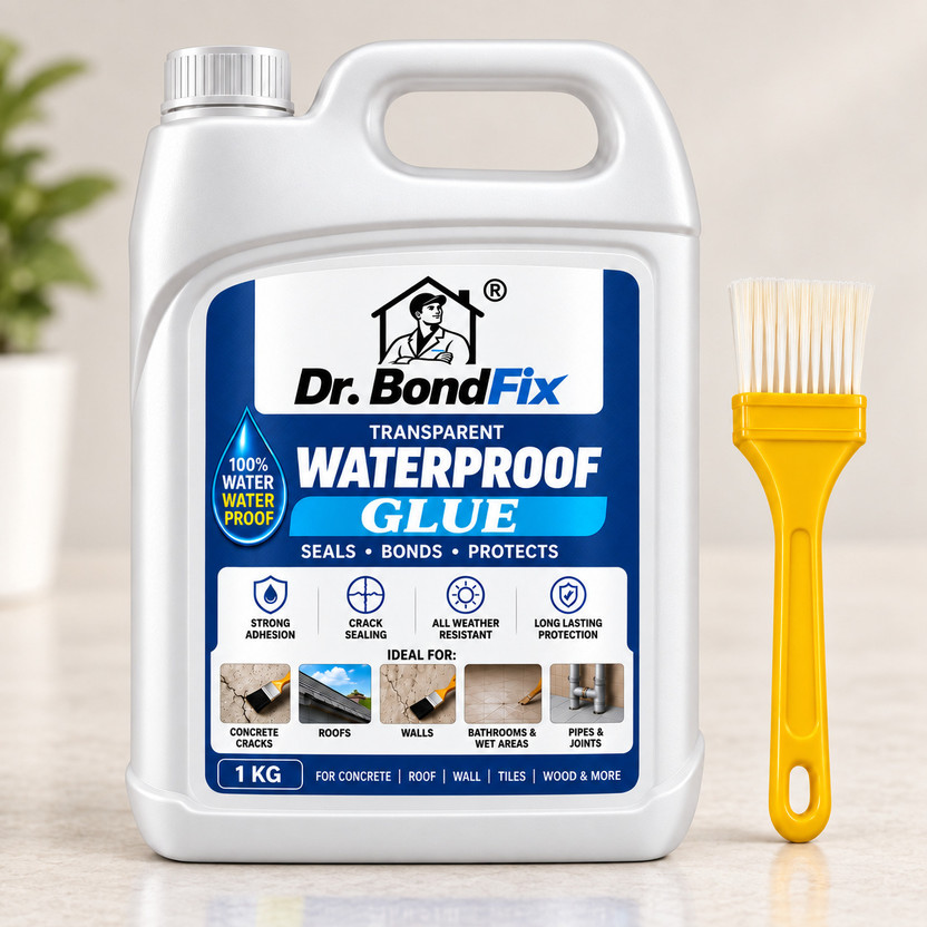 Dr.BondFix Roof Leak & Wall Crack Repair Waterproof Transparent Adhesive Glue Adhesive(1 kg)