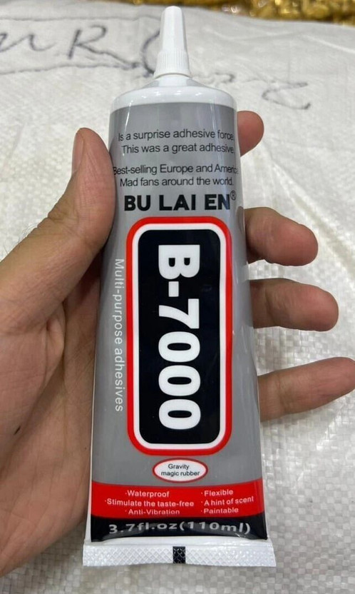 Om Shanti Glass Beads B-7000 Glue 3.7fl.oz Multipurpose Adhesive for DIY Cellphone LCD Jewelry Adhesive(110 ml)