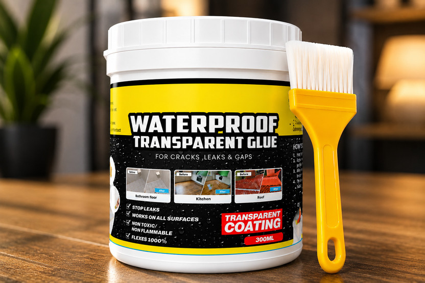 Cipzi Transparent Waterproof Liquid Coating for Roof and Bathroom Protection Adhesive(300 g)