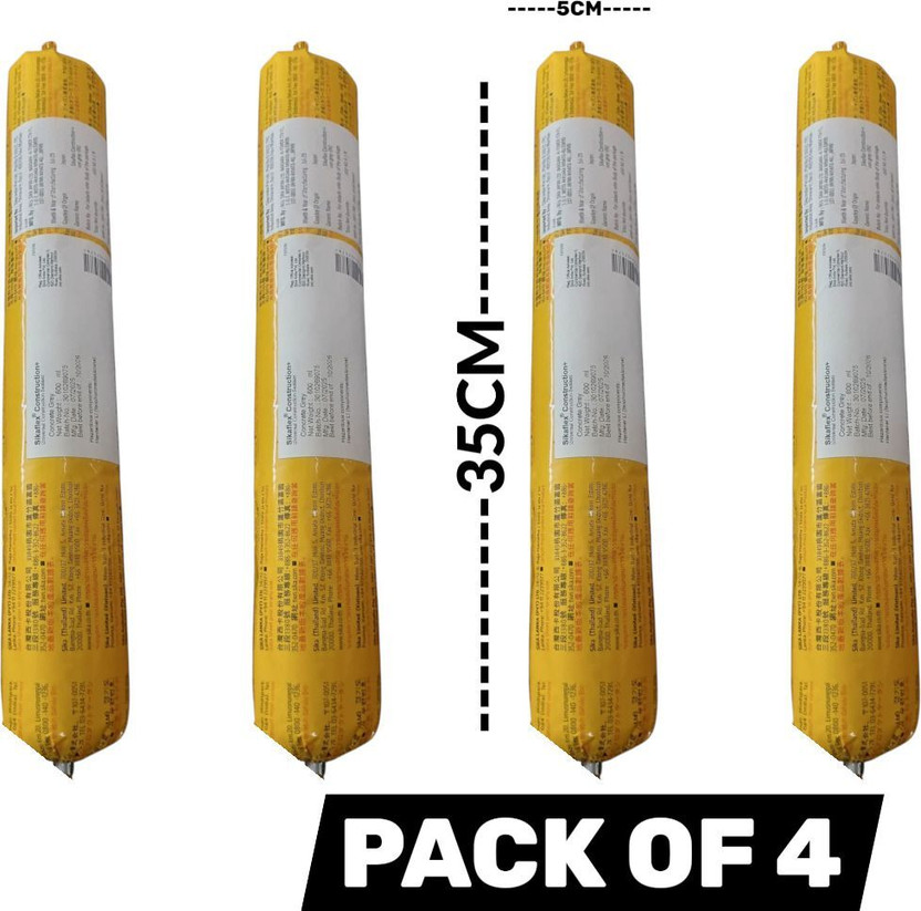 Sika Sikaflex Construction+ Sealant PACK OF 4PCS Adhesive(600 ml)