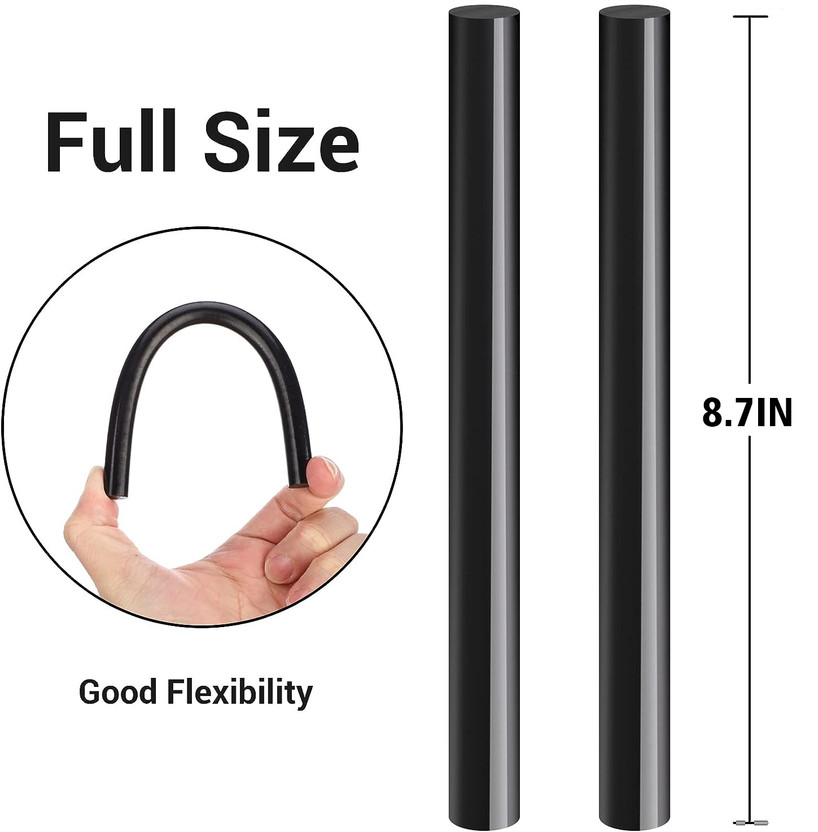 YOGI-TECH Hot Melt Glue Sticks Bulk, Black Adhesive Glue Sticks Standard for Crafting Adhesive(12 ml)