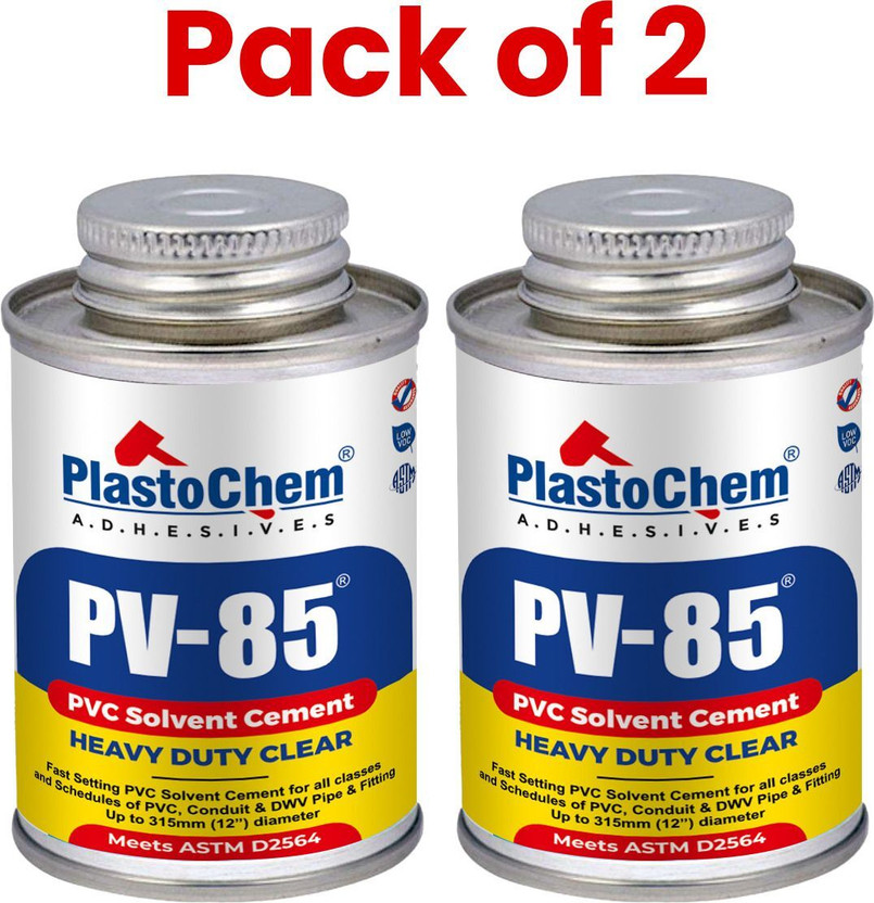 Plastochem Plastochem PV-85 PVC Solvent Cement - 100ml Pack of 2 Adhesive(0.2 L) - Flipkart Deal