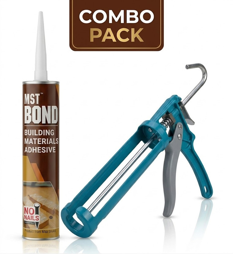 3D CARPENTER POINT MST BOND Construction Adhesive with Heavy Duty Caulking Gun Combo Adhesive(310 ml)