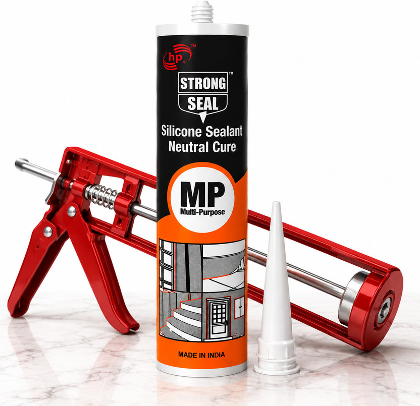 Hp Adhesive Strong Bond Multi Purpose Silicone Sealant With Gun Adhesive(280 ml)