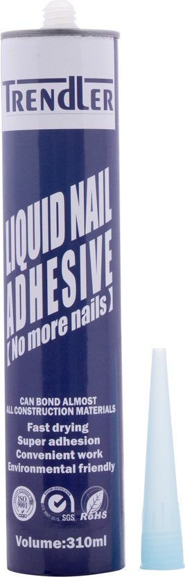 TRENDLER Clear Silicone Sealant Adhesive White Pack 1 Adhesive(310 ml)