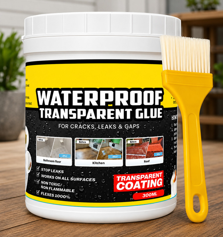 Cipzi Waterproof Glue for Wall Cracks & Roof Leaks Transparent Sealant Leak Fix Adhesive(300 ml)