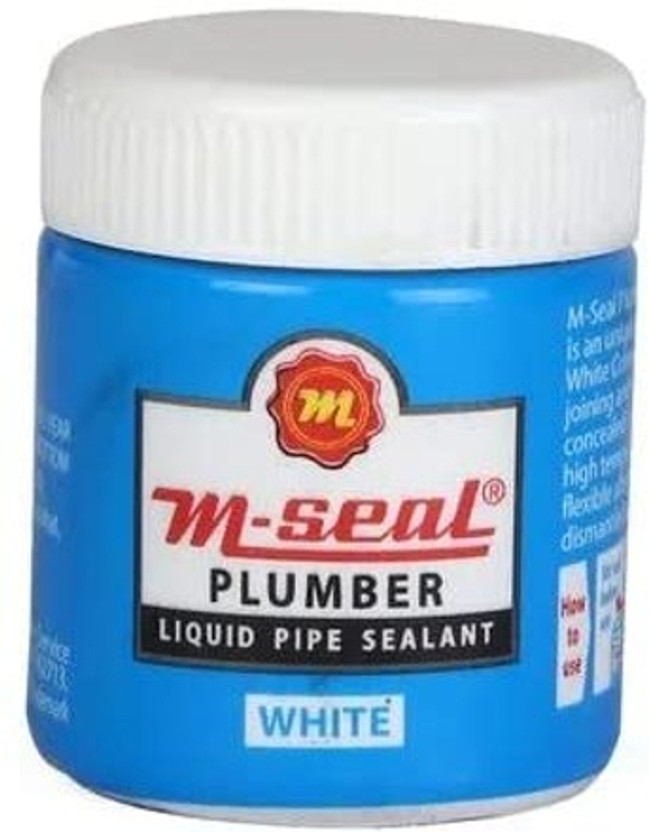 Implemental M-Seal Plumber Liquid Pipe Sealant White (safeda) (200) Adhesive(200 g)