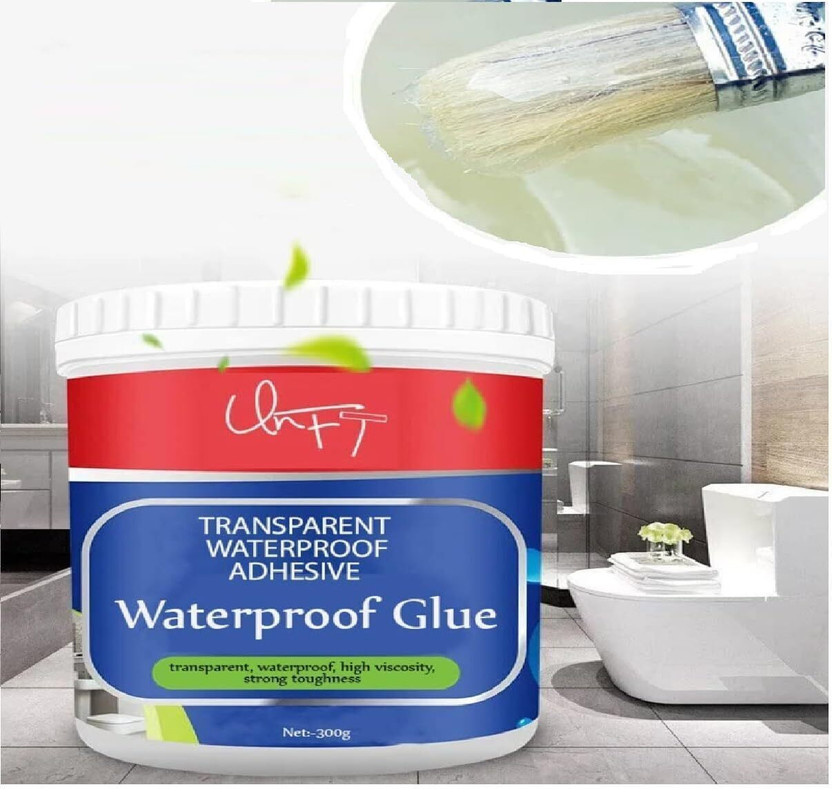 BBSCHOICE Transparent Waterproof Glue for Roof Leakage Crack Seal Agent Roof Water Leakage Adhesive(300 g)
