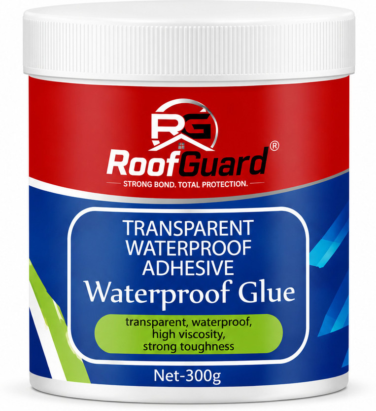 RoofGuard Transparent Waterproof Glue | Leak Repair Sealant for Roof, Wall, Tiles & Cracks Adhesive(300 g)