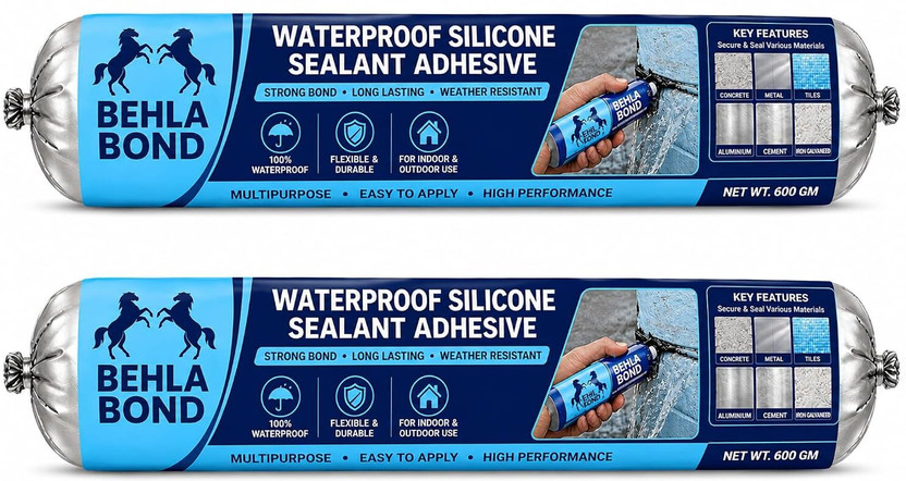 BEHLABOND Waterproof Silicone Sealant Pack of 2 Adhesive(600 g)