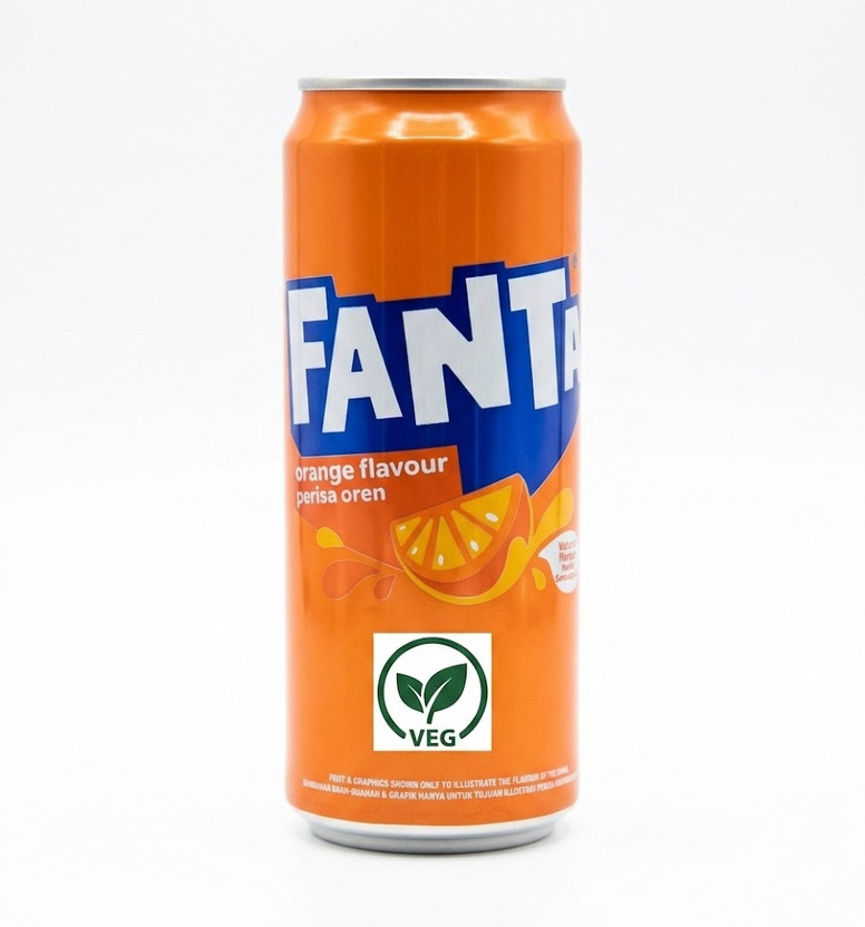 Fanta Orange , Sparkling Orange Beverage Zero Sugar Soft Drink(320 ml)
