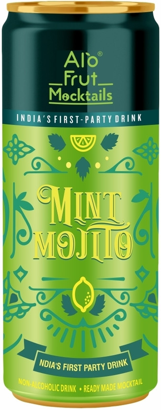 ALOFRUT Mint Mojito, The Fizz Readymade Mocktails Enriched With Aloevera Soft Drink(24 x 250 ml)