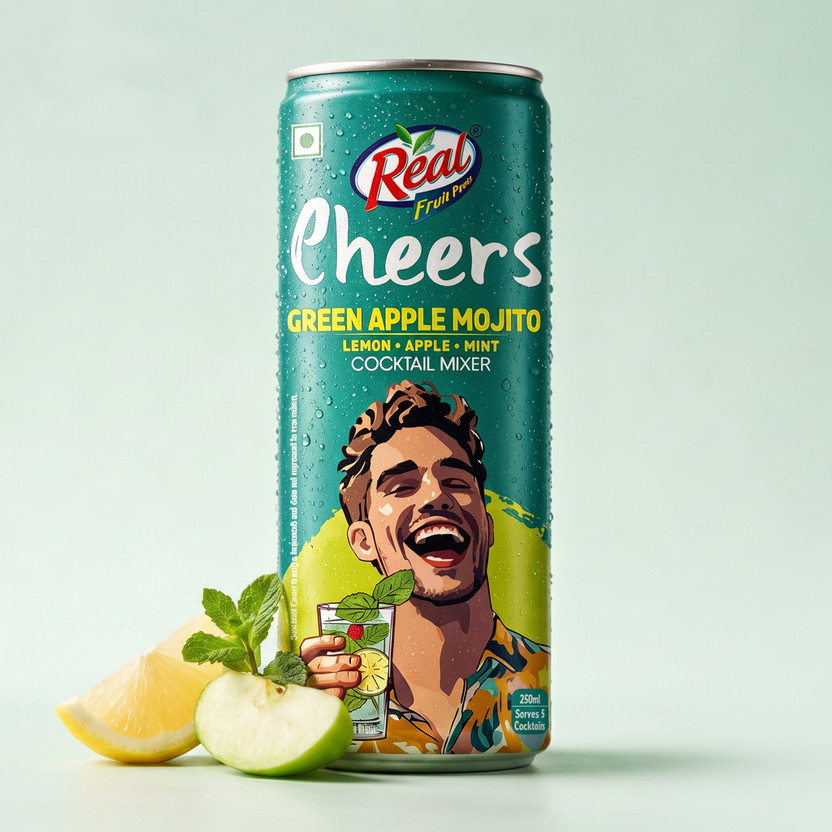 Real Cheers Green Mojito Lemon, Mint Mixer(250 ml)