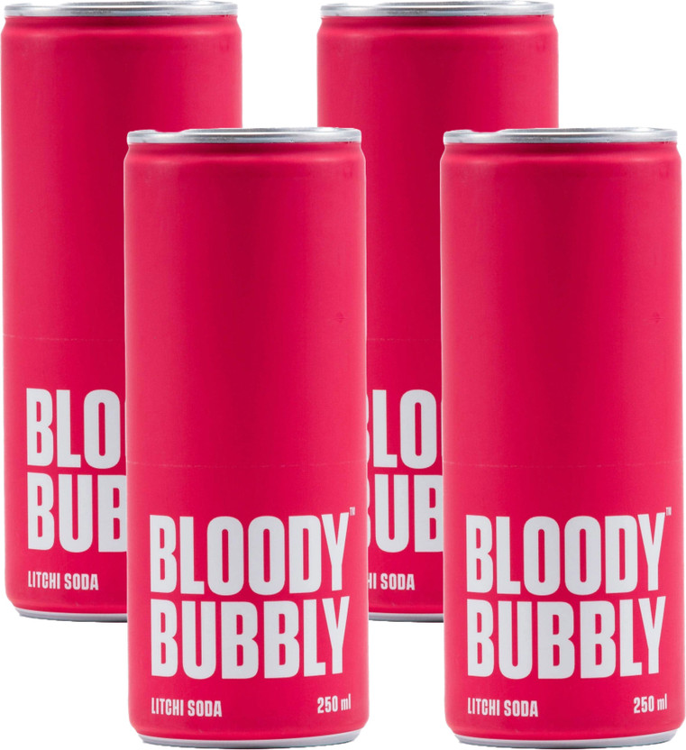 BLOODYBUBBLY Litchi With Soda(4 x 250 ml)