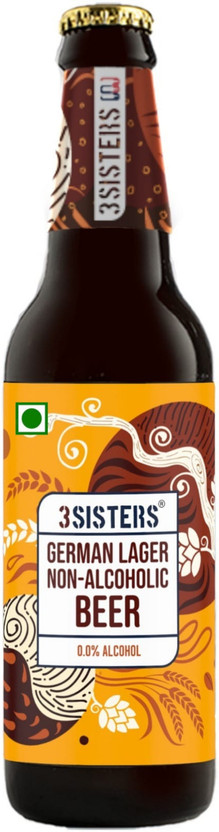 3 Sisters Non-alcoholic Beer - German Lager Glass Bottle(6 x 330 ml)