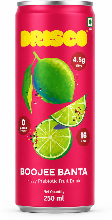 Drisco Drisco Boojee Banta Diet, Zero Sugar, Low Calorie Lemon Carbonated Beverage(6 x 41.67 ml) - Flipkart Deal