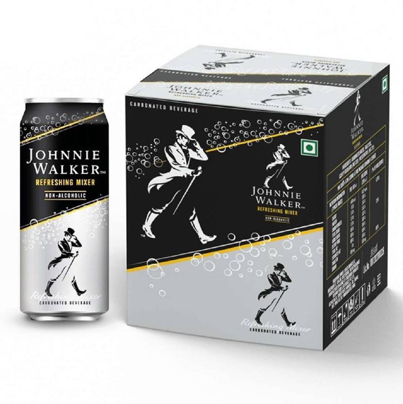 JOHNNIE WALKER Refreshing Mixer Non Alcoholic Carbonated Beverage, 330 ml, Pack of 4 Can Price