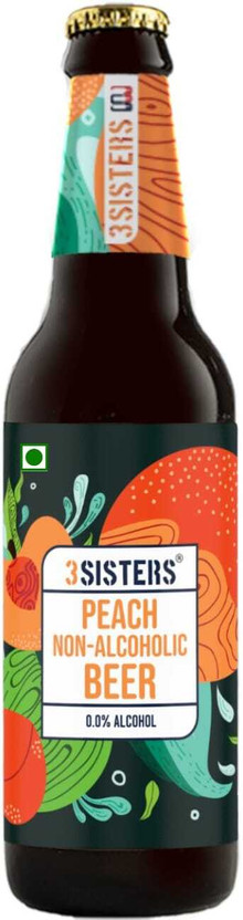 3 Sisters Non-alcoholic Beer - Peach Glass Bottle(6 x 330 ml)