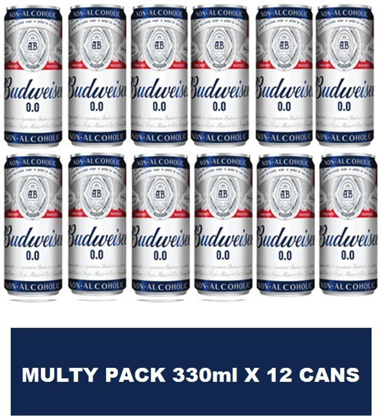 Budweiser 0.0 NON-ALCOHOLIC PACK OF Can(12 x 330 ml)