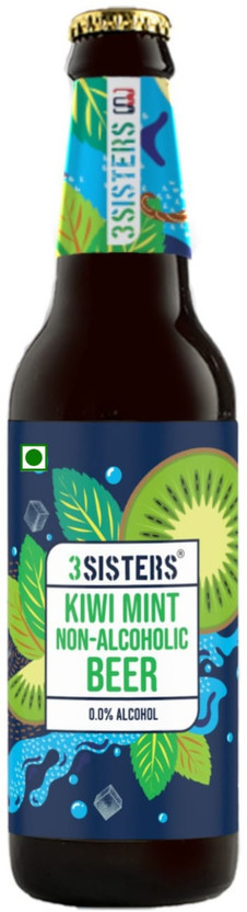3 Sisters Non-alcoholic Beer - Kiwi Mint Glass Bottle(6 x 330 ml)