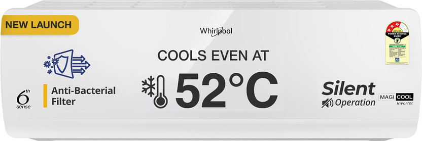 Whirlpool 2026 Model 1.5 Ton 3 Star Split Inverter AC(MAGICOOL 15T 3S INV CNV S6K2PP0 - I / MAGICOOL 15T 3S INV CNV S6K2PP0 - O, White)