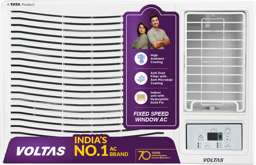 Voltas 2026 Model 1.5 Ton 3 Star Window Fixed Speed AC(183FS PRISM(4011567), White)