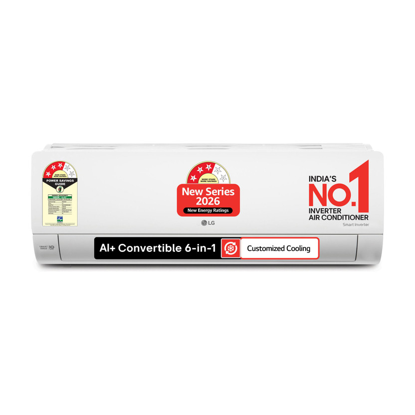 LG LG 2026 Model 1.5 Ton 3 Star Split Smart Inverter with Wi-fi Faster Cooling and Energy Saving, Energy Manager+, AI+ Convertible 6-in-1 Cooling, 4 Way Air Swing, HD Filter with Anti Virus Protection, Cools at 55 Degree Celsius, Him Clean, VIRAAT Mode and Diet Mode Plus AC(AS-Q18HWXE, White) - Flipkart Deal