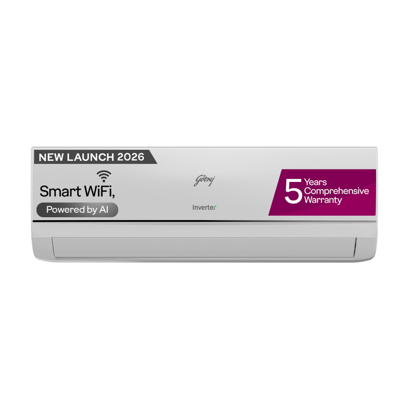 Godrej Godrej 2026 Model 1 Ton 3 Star Split Inverter with Wi-fi with Wi-Fi | 5-in-1 convertible | AI Powered| Heavy Duty Cooling at 52 degree celsius | 4 - Way Swing AC(HIC 12Y3TH, White) - Flipkart Deal
