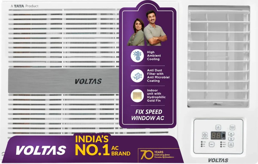 Voltas 2026 Model 1.5 Ton 2 Star Window Fixed Speed AC(182FS Pearl (4011572), White)