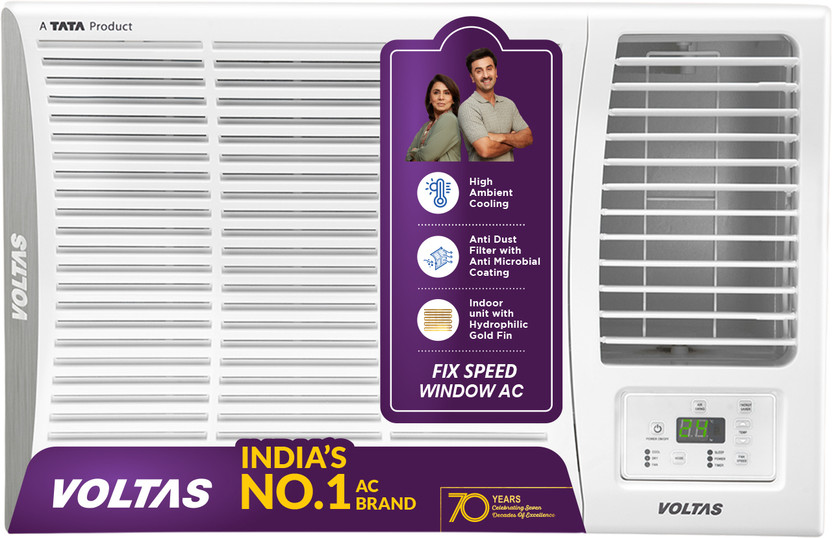 Voltas 2026 Model 1.5 Ton 2 Star Window Fixed Speed AC(182FS ELITE(4011581), White)