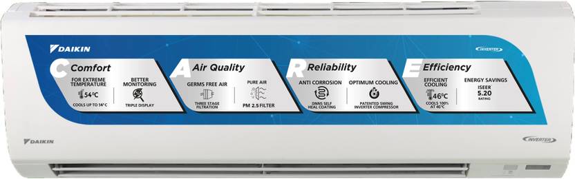 Daikin 2025 Model 1 Ton 5 Star Split Inverter AC (ATKM35UV16WA 
 RKM35UV16WA, White)